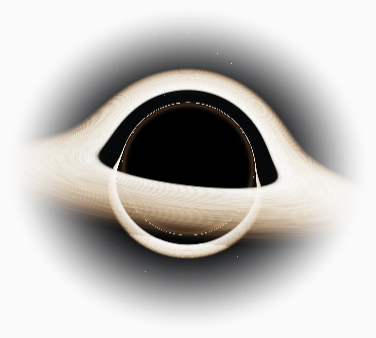 A black hole wrapped in a thin, luminous accretion disk.